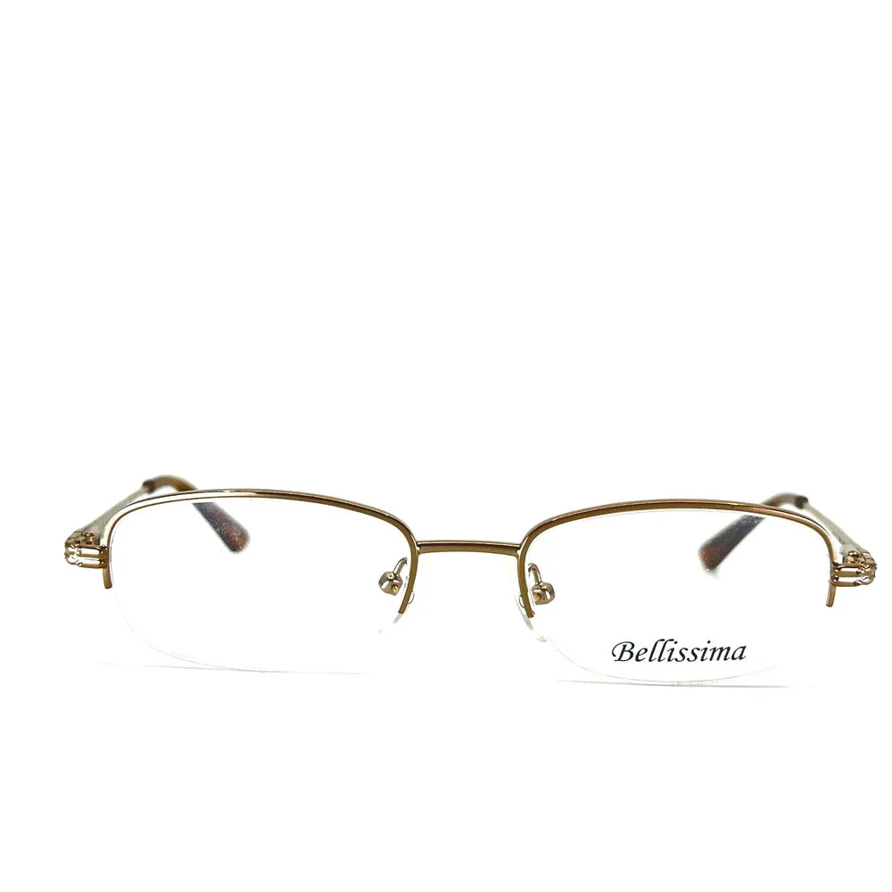 Bellissima Eyeglasses BL630 Gold Oval Full Rim Frames 53-16-135